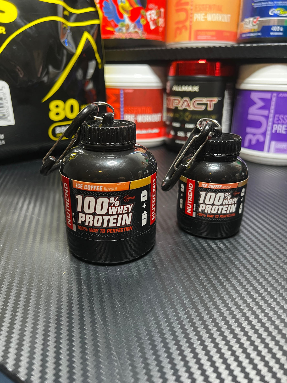 Mini Powder Jar compared with larger protein tub