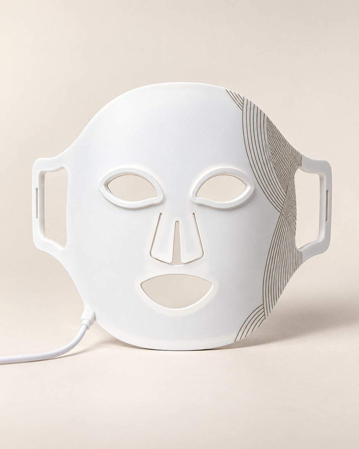 Unbranded white HYTOVIA LED Face Mask switched off on a warm off-white background