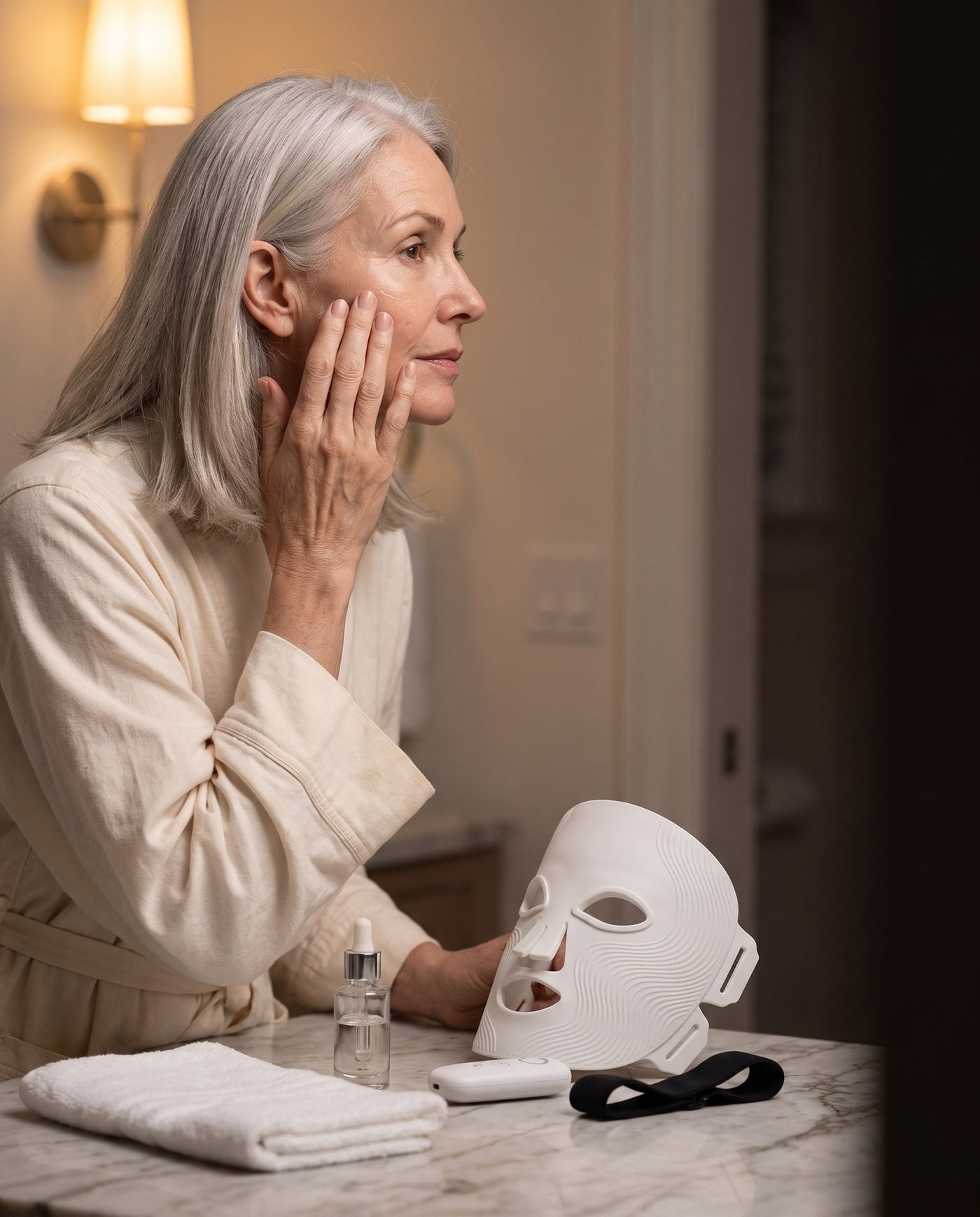 The Aeon mask as part of an evening routine